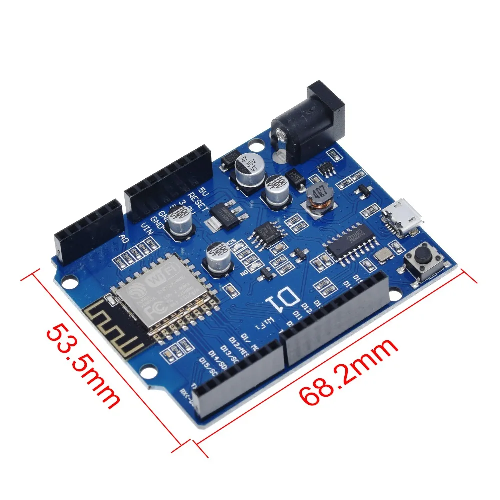 ESP-12E WeMos D1 UNO R3 CH340 CH340G WiFi Development Board Based ESP8266 Shield Smart Electronic PCB For Arduino Compatible IDE