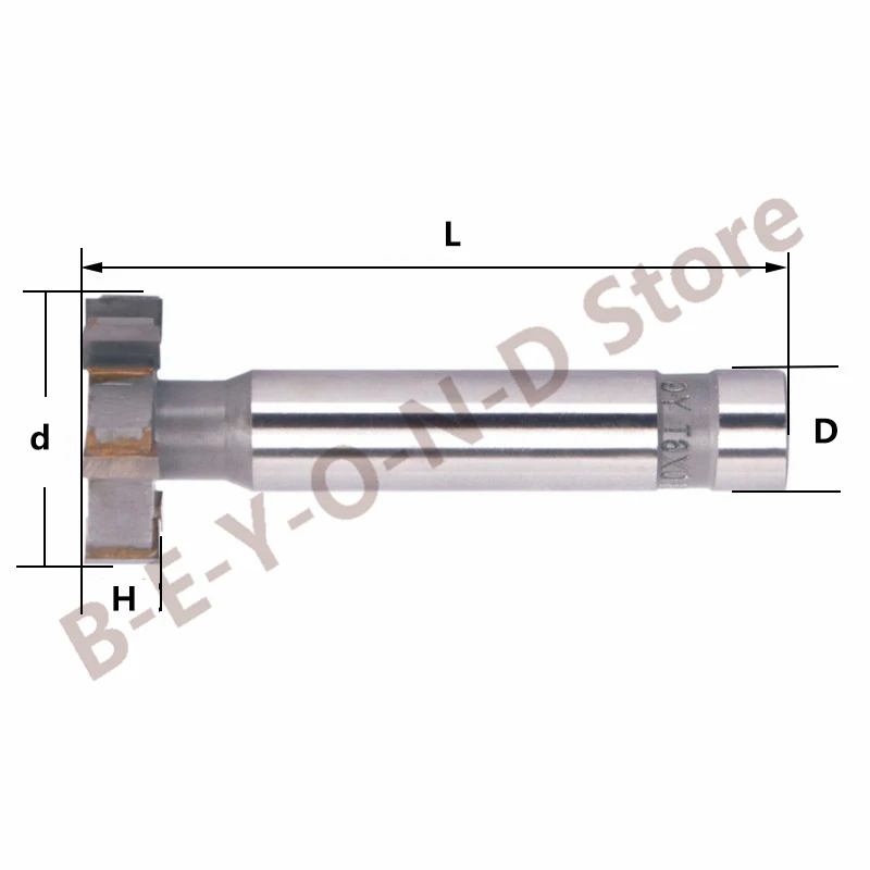 BEYOND Carbide T-Slot Milling Cutter Tungsten Steel Alloy Cutter 12 14 16 20 25 30 32 25 40 45* 3 4 10 5 6 8