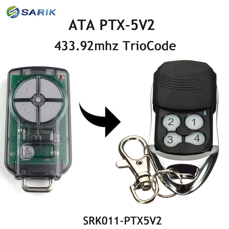 Remote Control For Gate 433 mhz Remote Control ATA PTX-5v1 PTX-5v2 GDO 6v3/6v4/7v3/8v3/9v3/10v1/11v1 Garage Door Commands