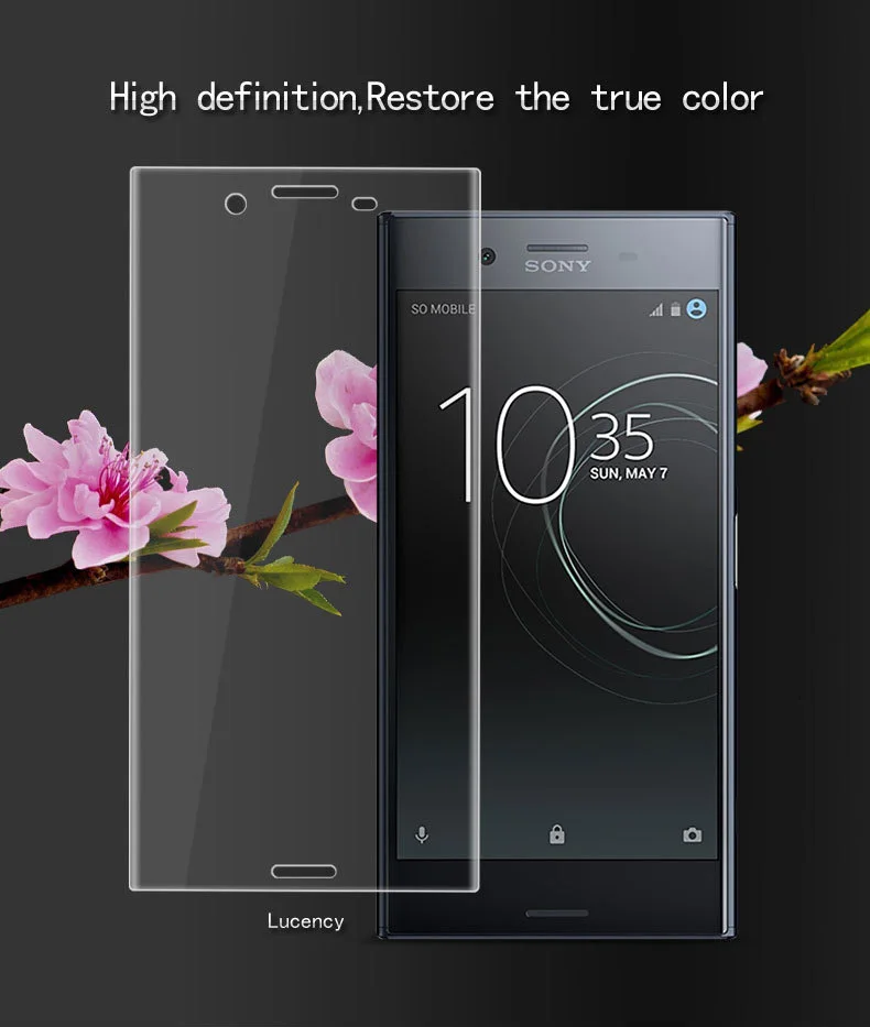 Vidrio templado para Sony XZ2 H8216/66/96, Protector de pantalla completo para Xperia XZ2 Compact H8314/24, película protectora dura 9H