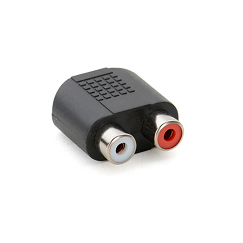 3.5mm Audio Stereo Jack żeńskie do 2 RCA żeńskie gniazdo Audio Adapter złącza