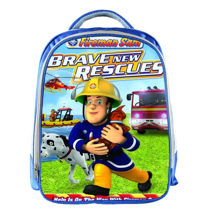 New Arrival Mini School Bags for Boys Cartoon Hero Fireman Sam Schoolbag Children Baby Kindergarten Bookbag Kid Mochila Infantil