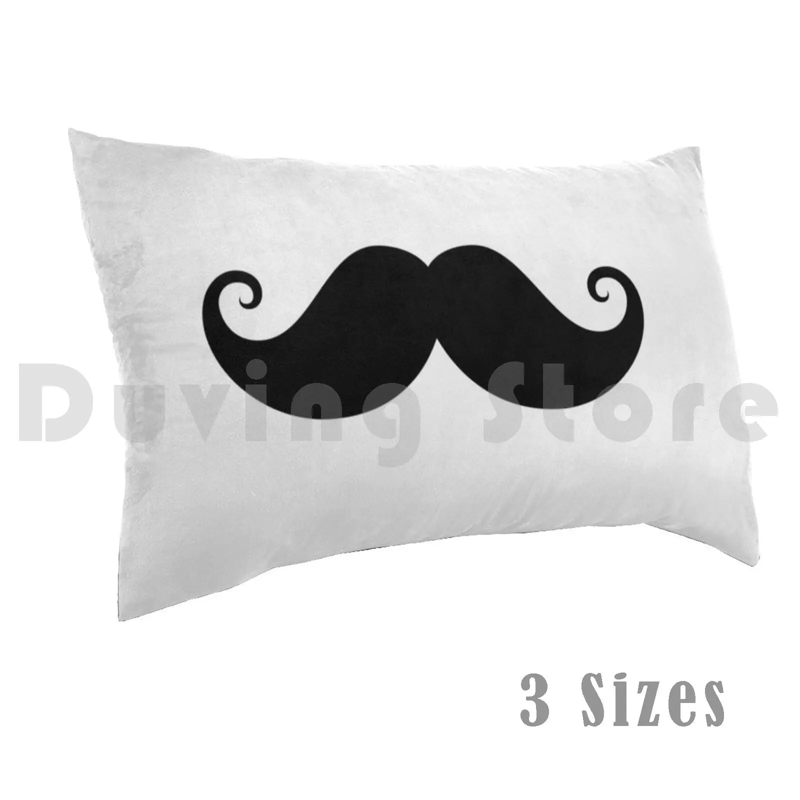 Black Handlebar Mustache Pillow Case Printed 50x75 Funny Mustache Moustache Stache Mustaches Moustaches