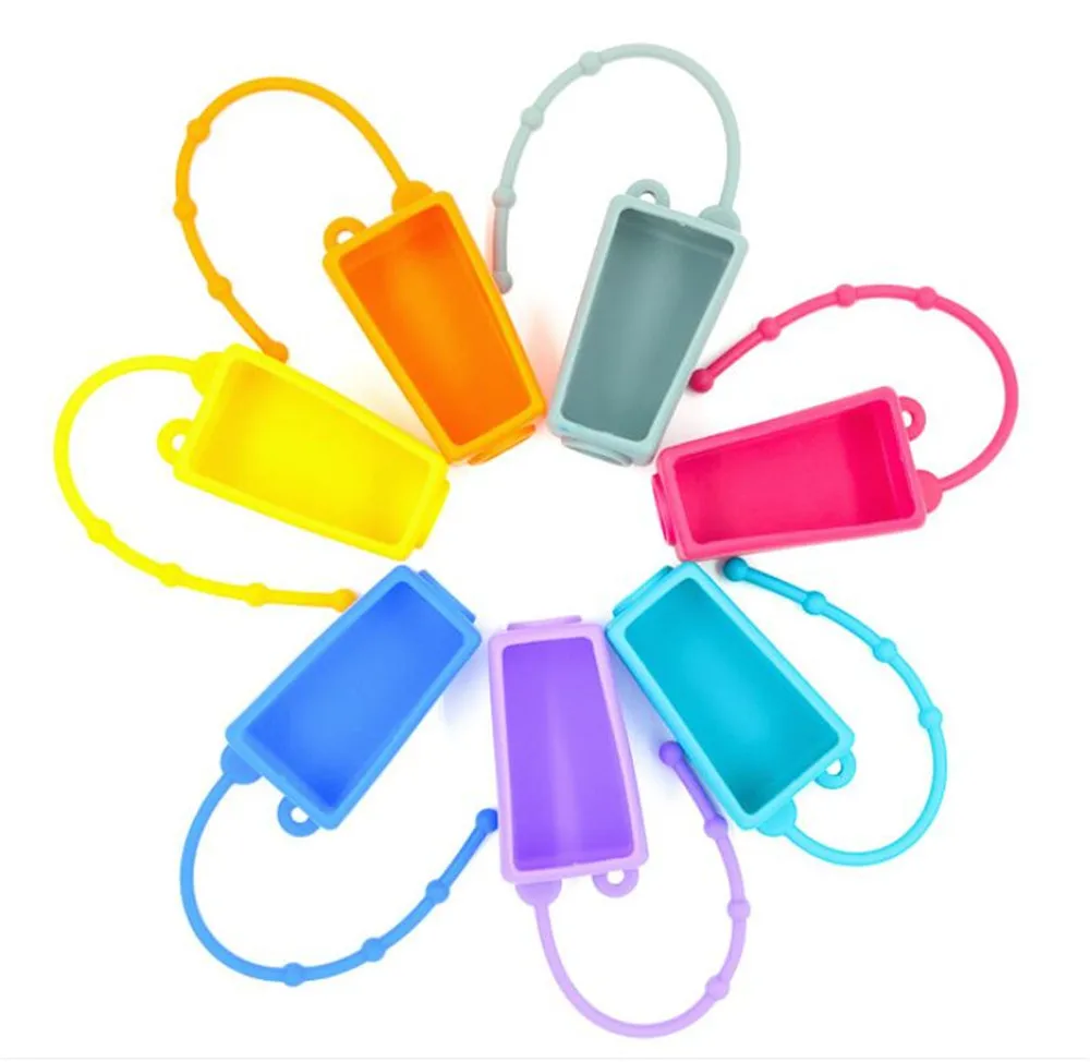 Hot 300pcs/lot 30ml Portable Traveling Refillable Sanitizer Bottle Silicone Hand Sanitizer Protective Cover Sub Bottle