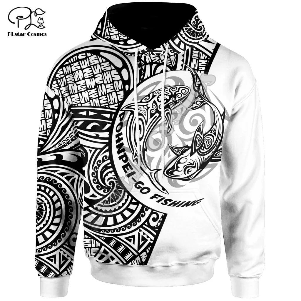 PLstar Cosmos 3DPrint Pohnpei Polynesian Culture Tribe Turtle Tattoo Unisex Men/Women Funny Harajuku Streetwear Zip Hoodies-e17