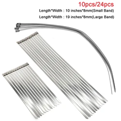 10/24pcs ATV Automotive Stainless Steel CV Half Shaft Boot Band Clamp Buckle Small Large Bands