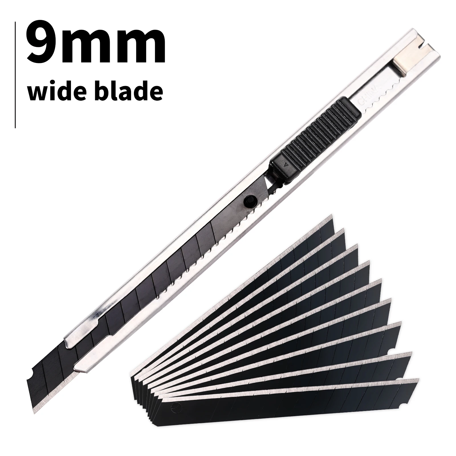 FOSHIO 30/60 Degree Snap Off Replacement Blade 9mm Car Wrap Vinyl Paper Cutter Utility Knife DIY Razor Cutting Tool Carbon Steel