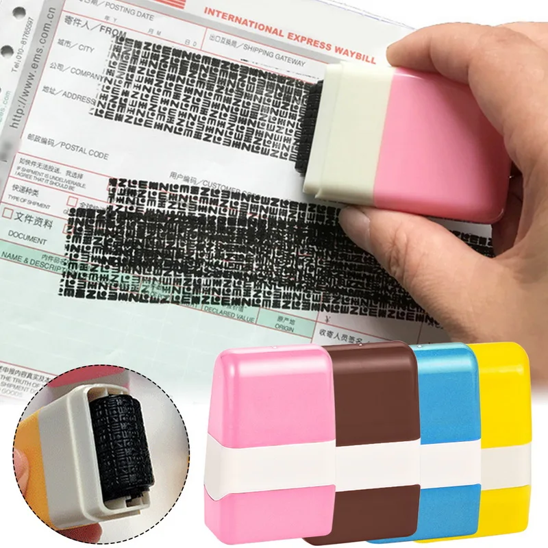 Diefstal Bescherming Roller Stempel Voor Privacy Vertrouwelijke Data Guard Uw Beveiliging Stempel Roller Privacy Seal Roller Diefstal Beschermen