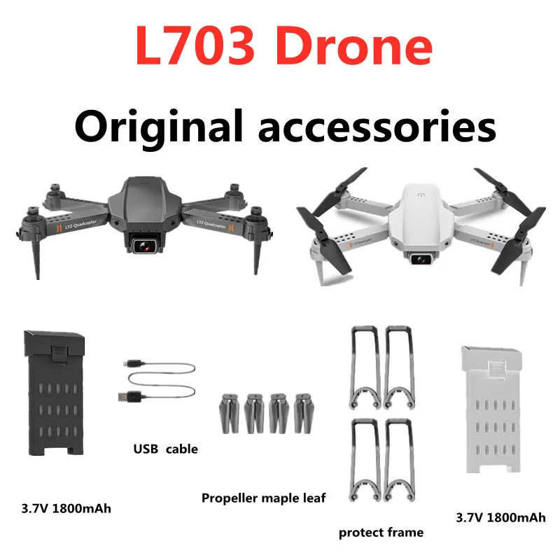 L703 mini  Drone Original Accessories 3.7V 180Mah Battery/ Propeller Blade/ USB Line For L703 Drone spare parts