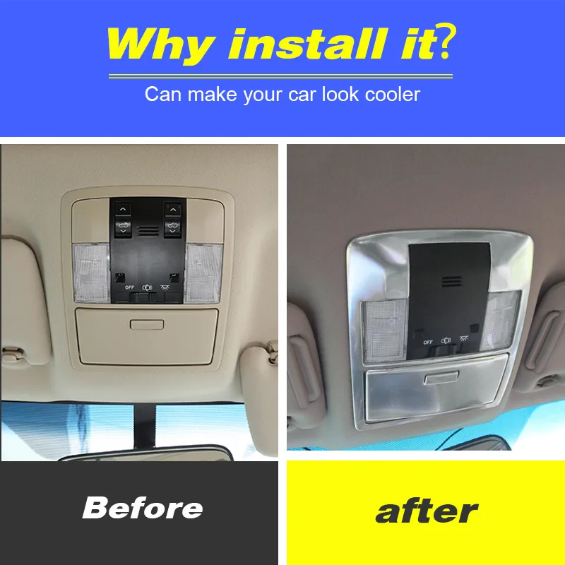 Vtear For Toyota LAND CRUISER Prado 150 reading lights frame Trim Car interior styling decoration cover accessories parts 2020