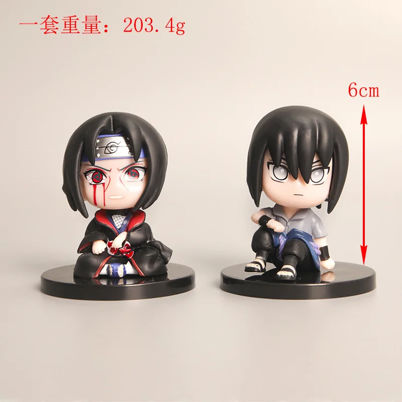 4 PCS Naruto Anime Doll Anime Childrens Gift Uzumaki Sasuke And Itachi Office Decorations Car Decoration Birthday Present