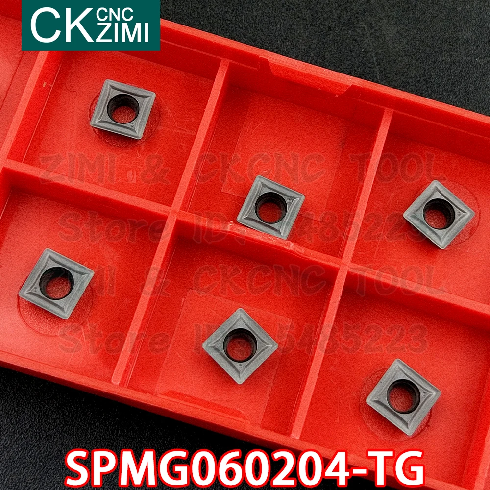 SPMG060204-TG SPMG 060204 TG-insertos de carburo indexables, taladro en U, torneado, inserta herramientas, CNC, herramientas de torno de Metal para acero inoxidable