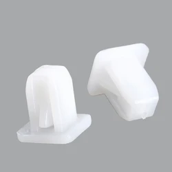50Pcs Square White Auto Bumper Fastener Rivet Retainer Push Car Cover Fender Car Door Clamp Panel Clip Auto Plastic Fasteners