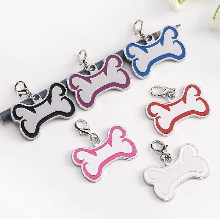 360 Pcs/lot Personalied Engraved Anti-lost Dog Pet Dog Collar Pendant Accessories Cat Puppy Id Name Tag Wholesale