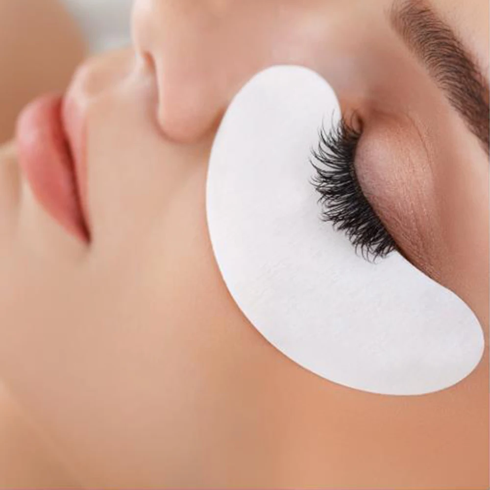 Parches de pestañas para crear almohadillas de Gel para ojos, almohadilla para extensiones de pestañas, sin pelusa, 50/100