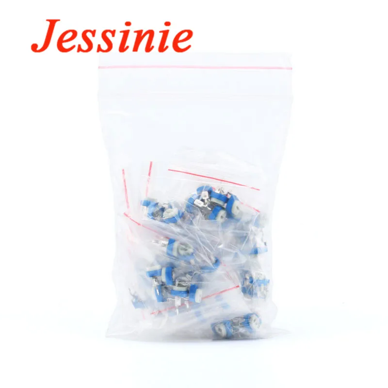 عدة مقاوم متغير لمقياس الجهد ، جهاز تشذيب التريمبوت ، RM065 ، من من من 500 متر ، 1K ، 2K ، 5K ، 10K ، 20K ، 50K ، K ، * K ، 1 متر ، 65 ، 13 نوع