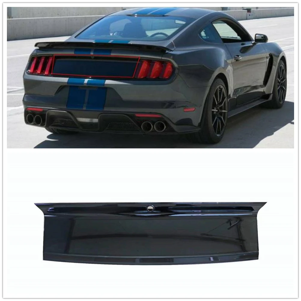 

Trunk Lid Decklid Panel For Ford Mustang 2015-2023 All Models Rear Bumper Guard Plate Tailgate Panel Molding Board Spoiler Cover