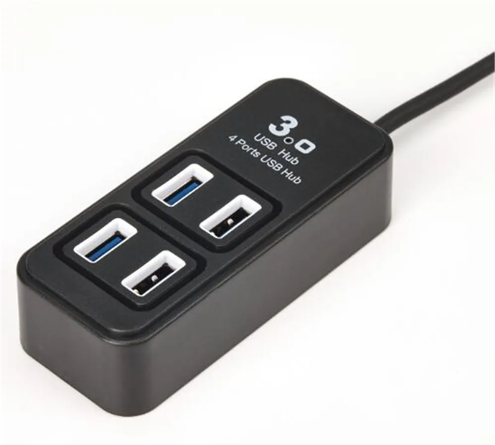 Portable Durable Practical 5Gbps High Speed 1 x 4 Ports 30cm/11.8inch USB3.0 Hub