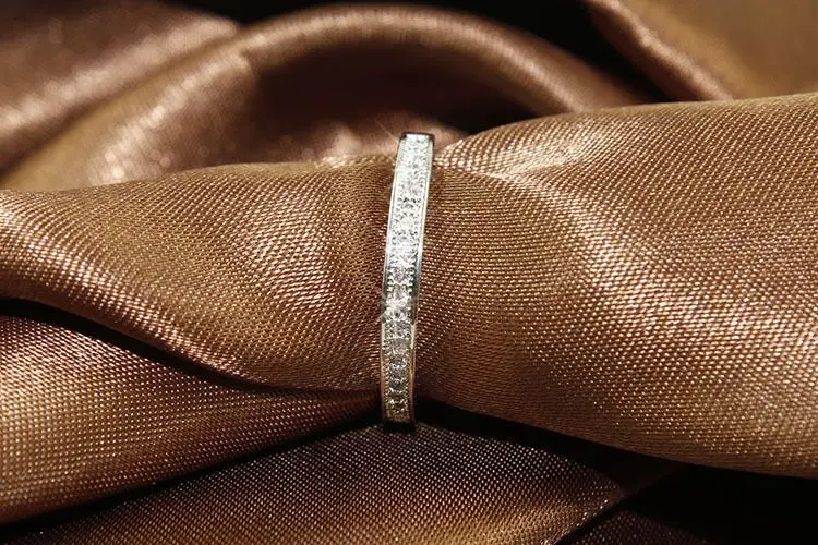 Klassische Weibliche Versprechen Ring Silber Farbe Pflastern AAA CZ Stein Hochzeit Band Ringe für frauen Erklärung Partei Schmuck brincos