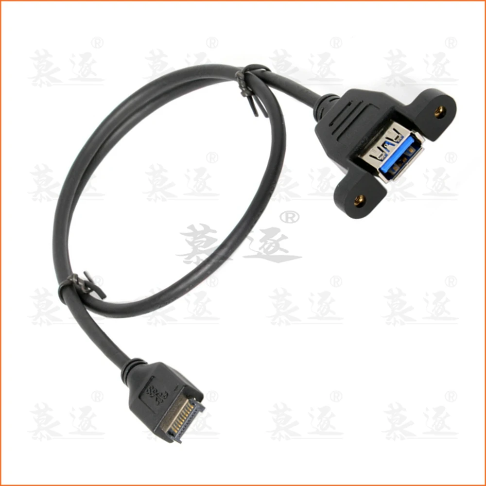 50cm USB 3.1 type-c Front Panel male to USB 3.0 Type A Female Extension Cable Panel Mount W/ screw for Desktop asus motherboard