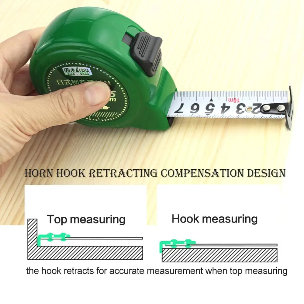 LAOA Japan Type 3m/5m/7.5m/10m Measuring Tape Roulette Double Side Steel Rule Tapeline tape measure retractable Measure Tools