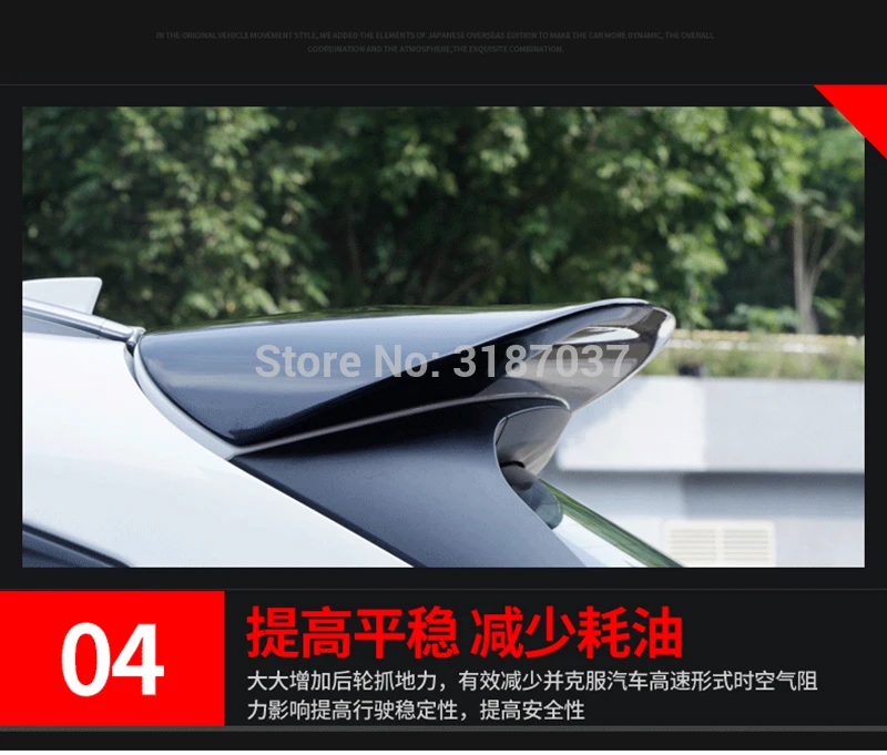 for Mazda CX-5 Rapid 2017 2018 ABS Plastic Unpainted Color Rear Roof Spoiler Wing Trunk Lip Boot Cover Car Styling