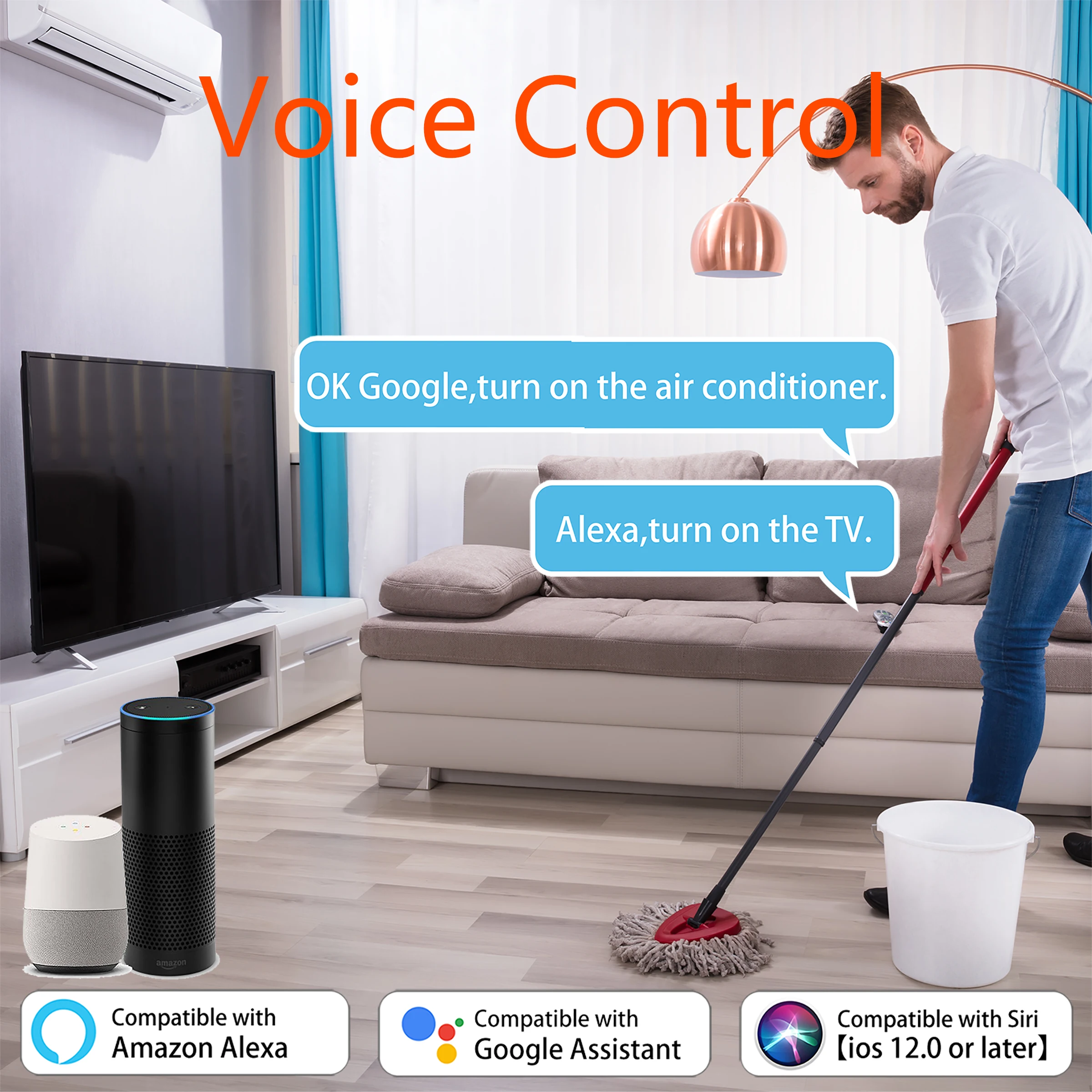 Smart IR Remote Control Universal Infrared Blaster Tuya App funziona con Alexa Google Home Siri