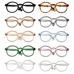 Round Frame Miniature Eyewear Clear Lens Candy Color Eyeglasses Style For Blythe Doll Accessories Plush Doll Glasses Accessory