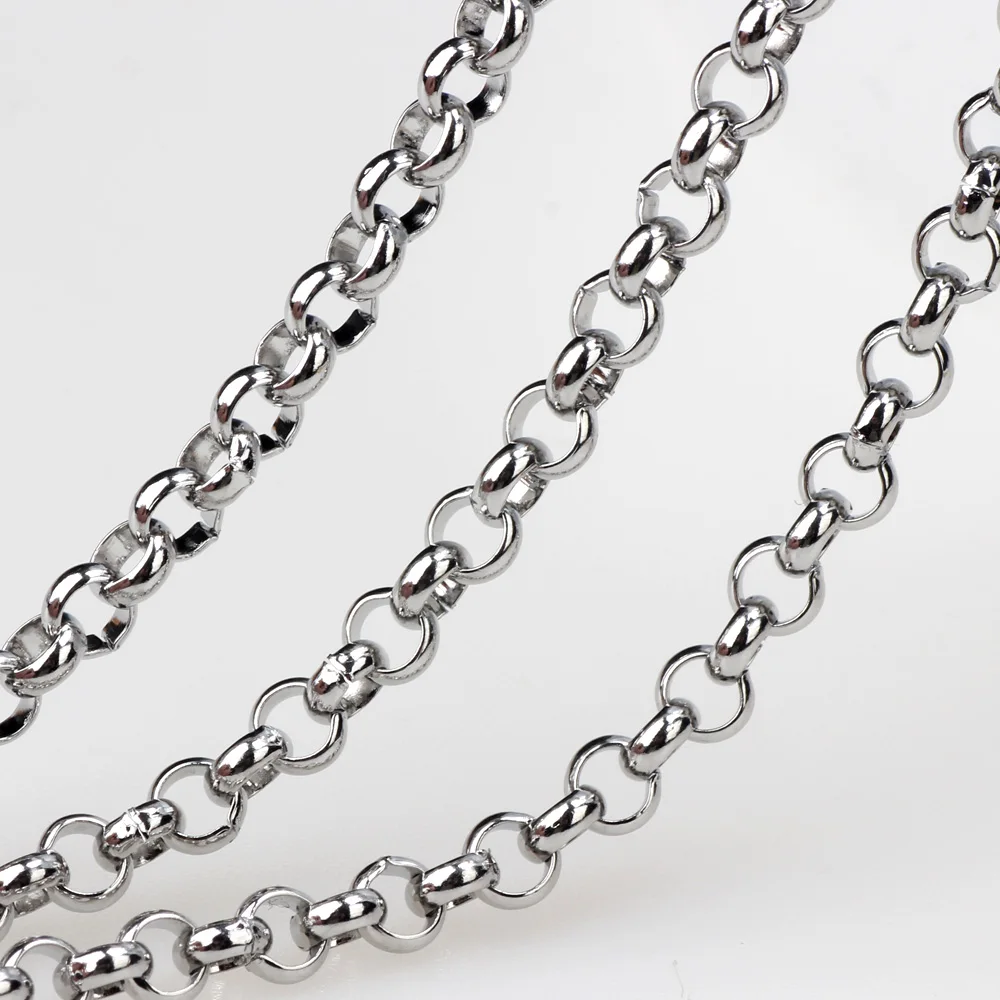 

4/5/6MM High Qualit "O" Styles Stainless Steel Charm Chain Plating True Gold Link DIY Anklet/Necklaces/Bracelet Jewelry Making