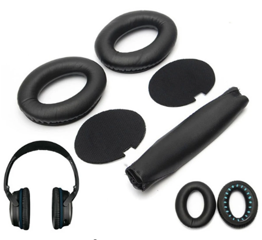 مناسبة ل BOSE QC15 سماعات للأذنين عقال حزام عقال مع أغطية للأذنين الجلدية بطانة للأذن