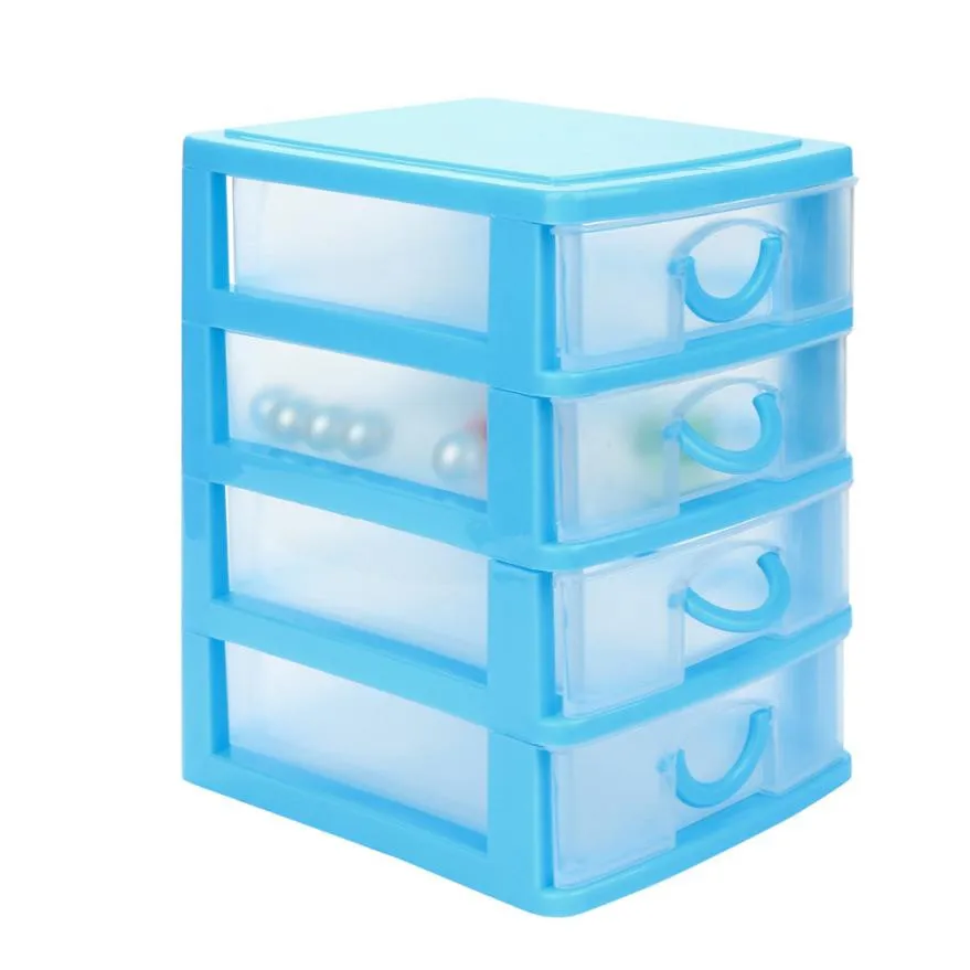 Durable Plastic Storage Case Box Mini Desktop Drawer Sundries Case Small Objects with Drawers Cosmetic Organizer Cases and Box