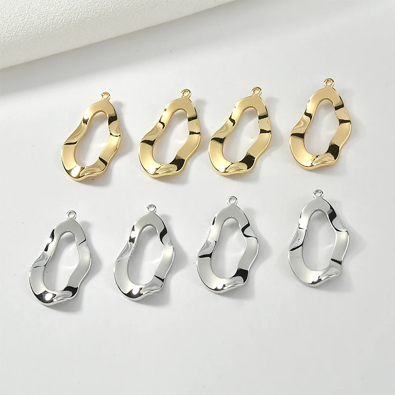 

New style 40pcs/lot geometry irregular ovals shape copper floating locket charms diy jewelry earring/garment pendant accessory