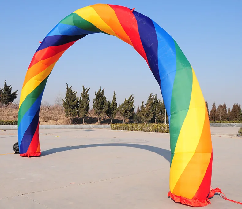 Customizable 20ft*10ft D=6M/20ft inflatable Rainbow arch Advertising brand new