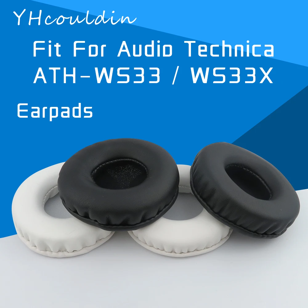 YHcouldin Earpads For Audio Technica WS33 WS33X ATH-WS33 ATH-WS33X Headphone Accessaries Replacement Wrinkled Leather