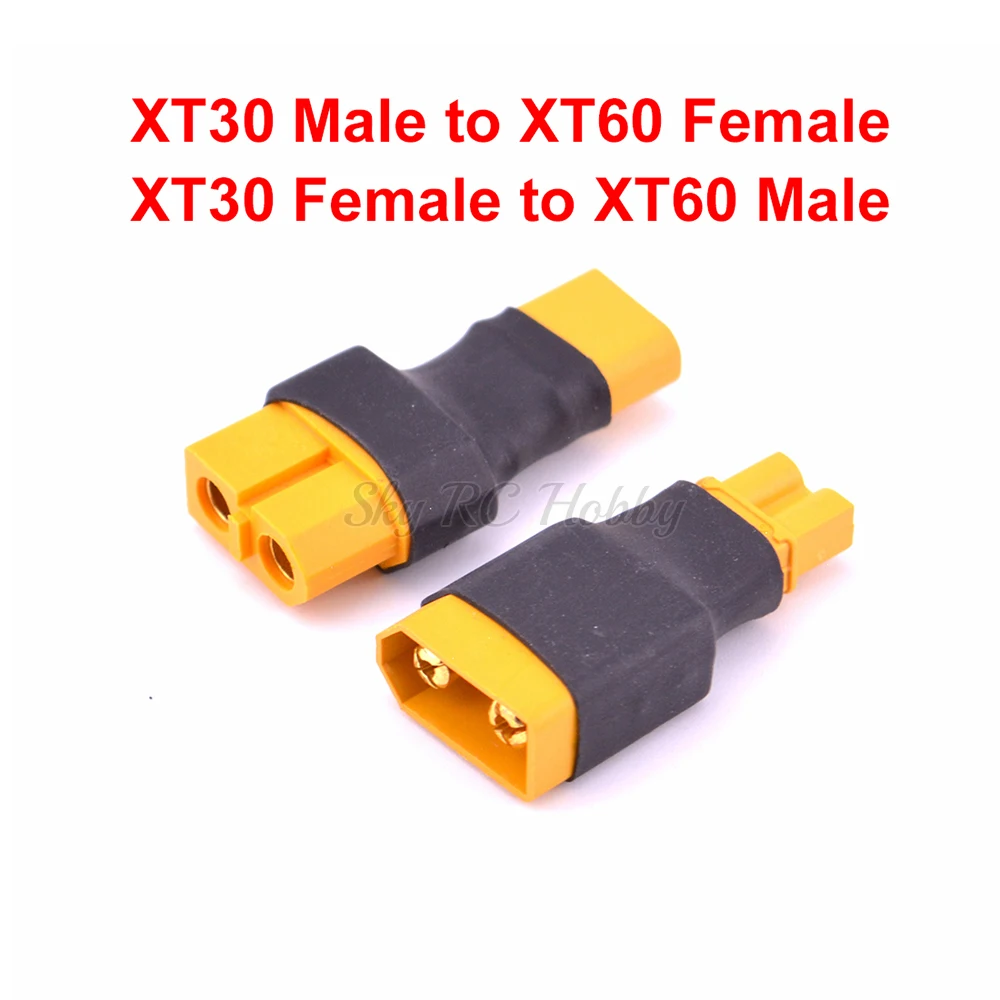 XT60 Male / Female Connector To XT30 / XT90 Plug Converter Adapter / 14AWG Cable Wire for RC Lipo Battery ESC Motor Drone