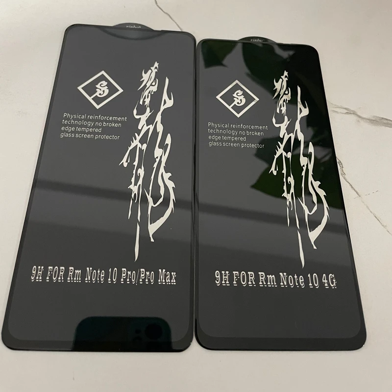 10000D Tempered Glass For Xiaomi Redmi Note 10 4G 12 Pro POCO X3 X5 M3 C3 M2 Screen Protector ON Redmi 9 9A 9T 9C 12T Protective