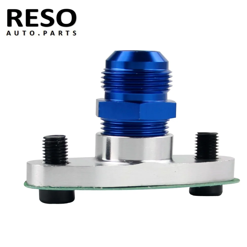 

RESO--1/2 NPT Female Aluminum Oil Drain Turbo Flange T3 T4 T04 GT40 GT55 with NPT 1/2 TO10AN Flare Fitting