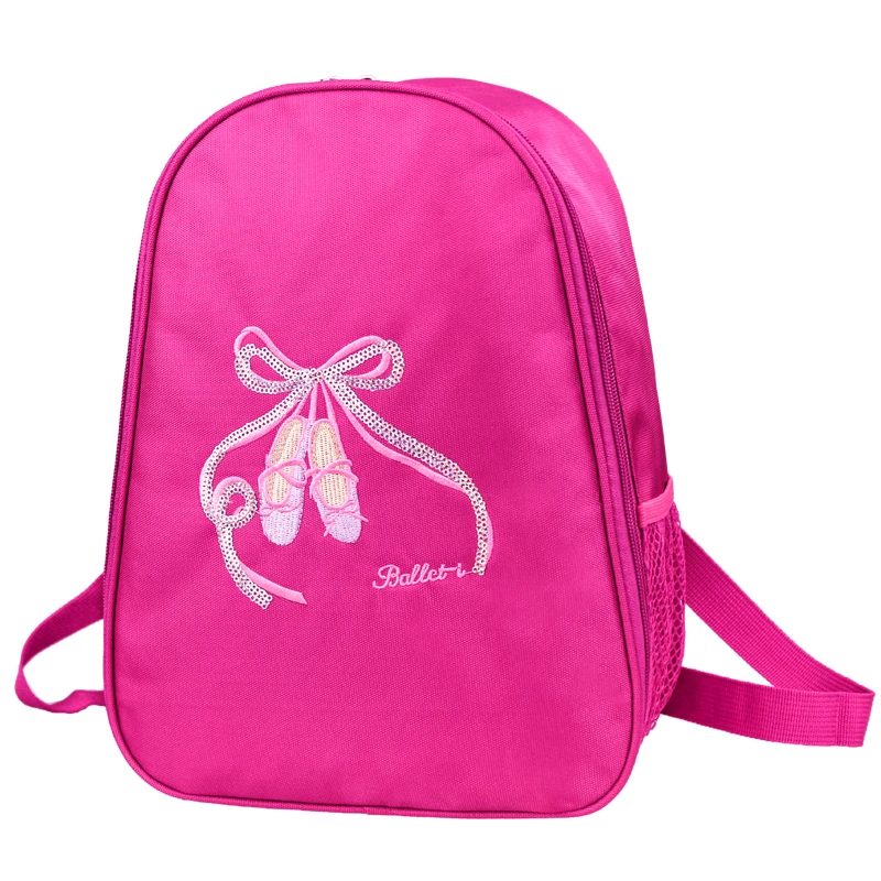 Ballet Dance Bags Pink Backpack Child Girls Embroidered Shoulder Bags  Student School Backpack