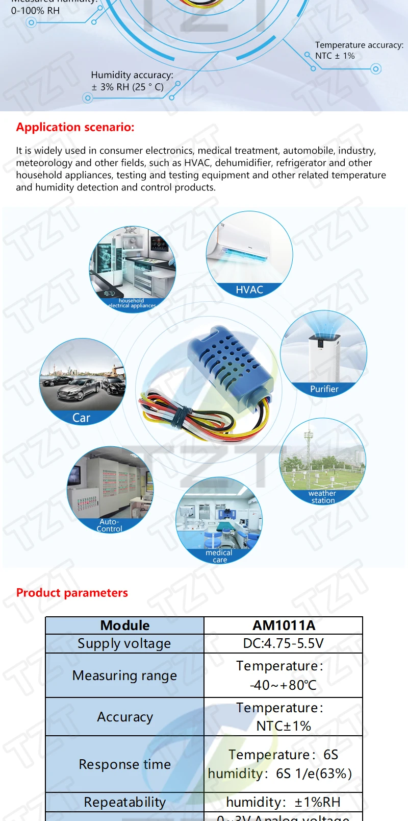 Digitale Temperatur- und Feuchtigkeitssensoren TZT DHT11 DHT22 AM2302 AM2301 AM2320 MW33 Sensor und Modul für Arduino elektronisches DIY – Detail 36