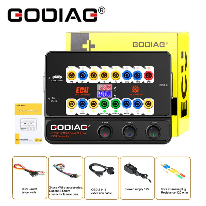 GODIAG GT100+ GT100 Pro OBD2 ECU Connector CAS4/CAS4+/FEM BDC Test Platform for Xhorse VVDI2/Autel IM608 IM508 /K518ISE /CGDI