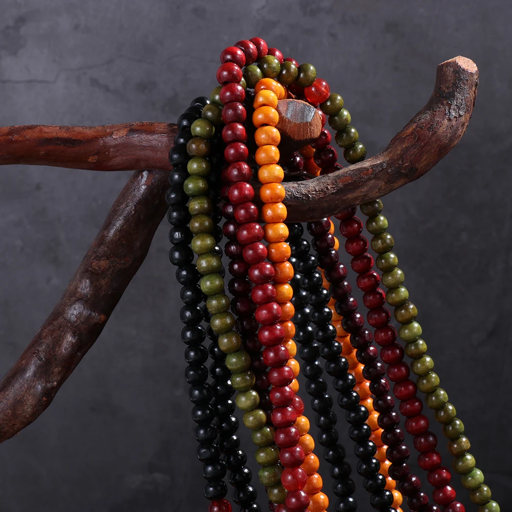 6mm 108 Natural Sandalwood Bracelet Prayer Bead Mala Bracelet for Women Men Sandalwood Buddhist Meditation Vintage Jewelry