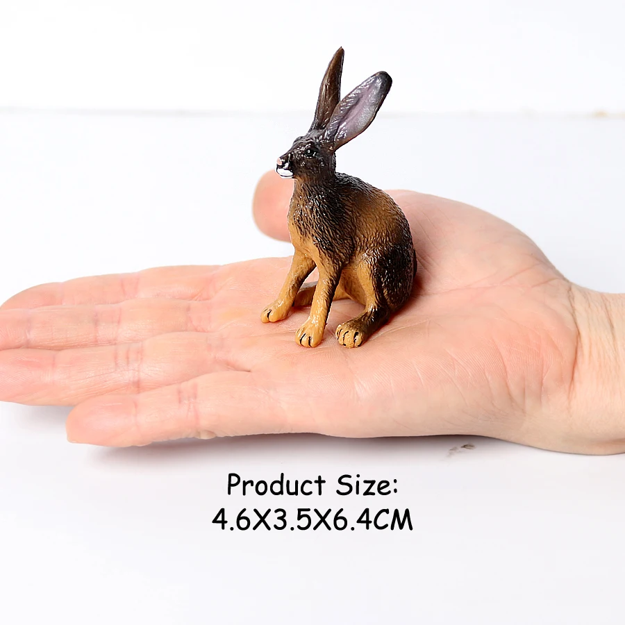 Simulation Lop Arctic Hare Rabbit Action Figure 1/12 PVC Model