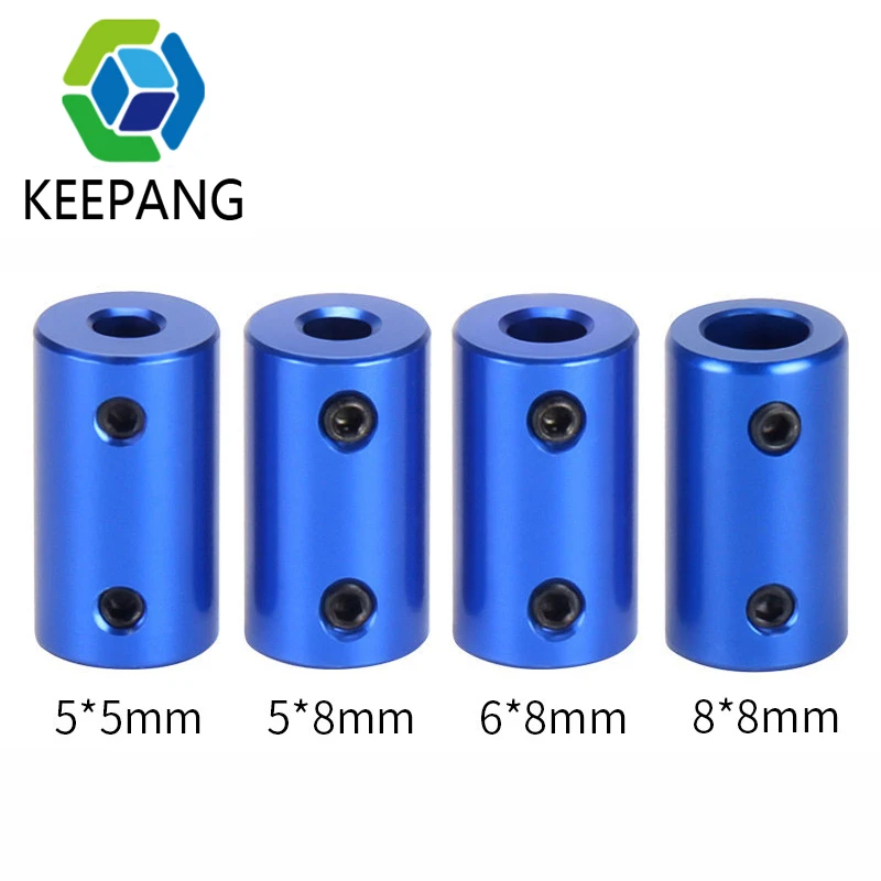 Blue Rigid Shaft Coupler Aluminum Alloy Coupling Bore 5mm 8mm Rigid Clamping Coupler Screw For Stepper Motor