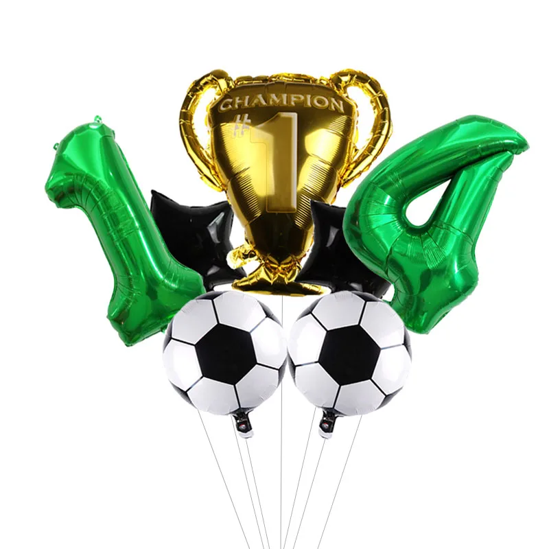 32inch Green Digit Number Globos Football Helium Balloons Trophy Balloon Children\'s Gifts Birthday Party Decorations Kids