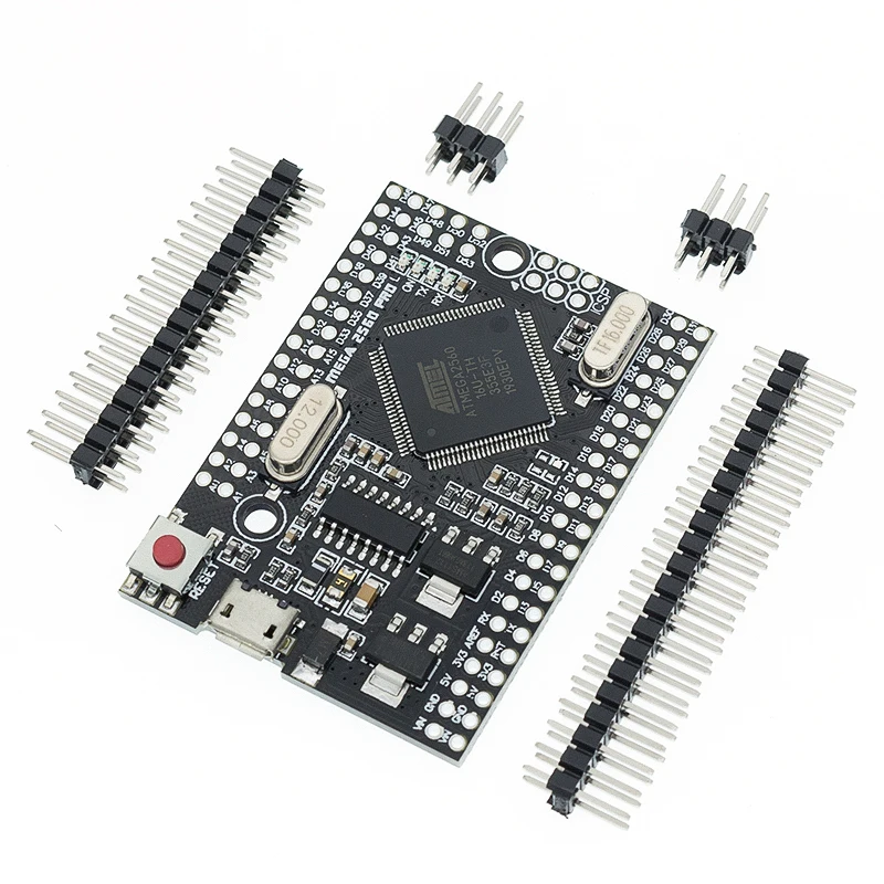 10 Pieces Mega 2560 PRO (Embed) CH340G ATmega2560-16AU with male pinheaders Compatible for Mega 2560 PRO