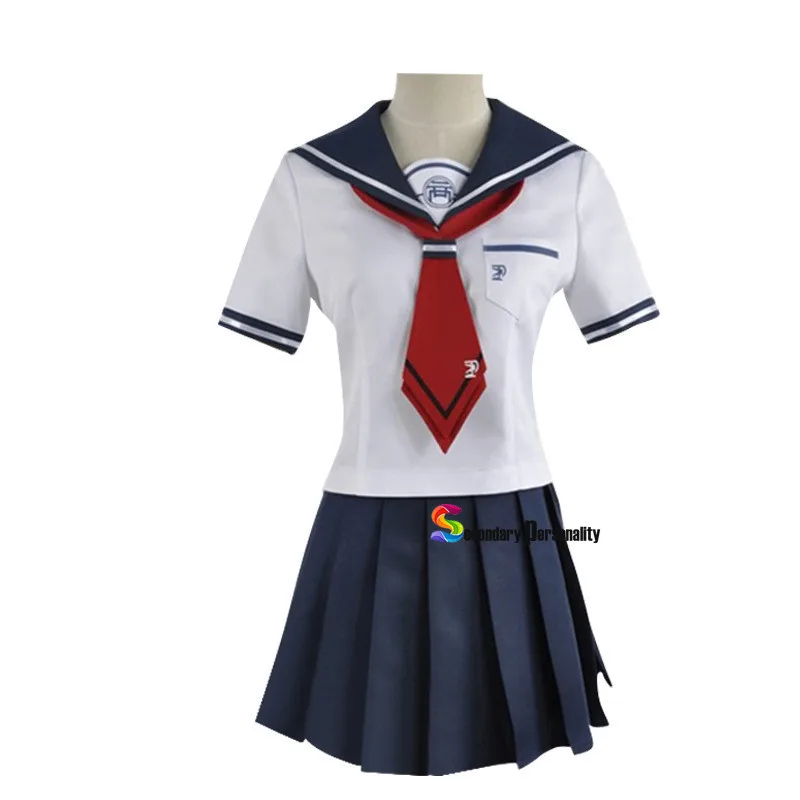 Costume de Cosplay 3 Danganronpa, Naegi Komaru Cos, uniforme d'école JK pour femmes, Costume d'halloween haut + jupe + cravate + chaussettes