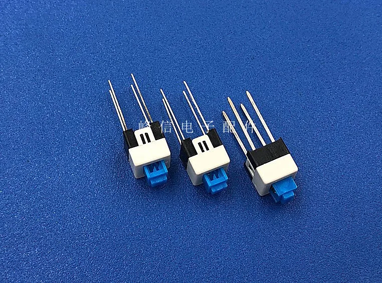 Small miniature inline double row 4 feet 2 way self-locking with lock touch switch lock button switch button power long foot