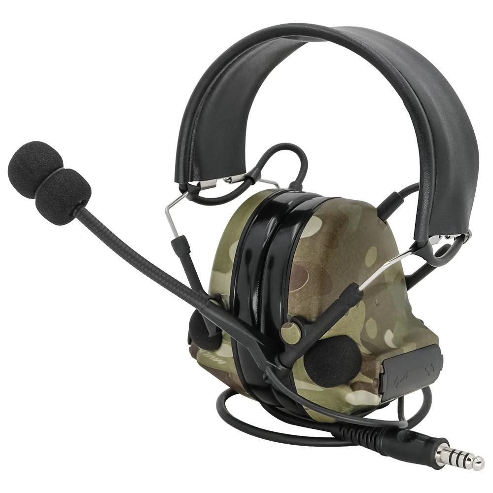 Imagem -05 - Comtac Fone de Ouvido Militar Antirruído Comtac ii Airsoft Headconjunto com Cancelamento de Ruído para Caça Tiro Proteção Auditiva