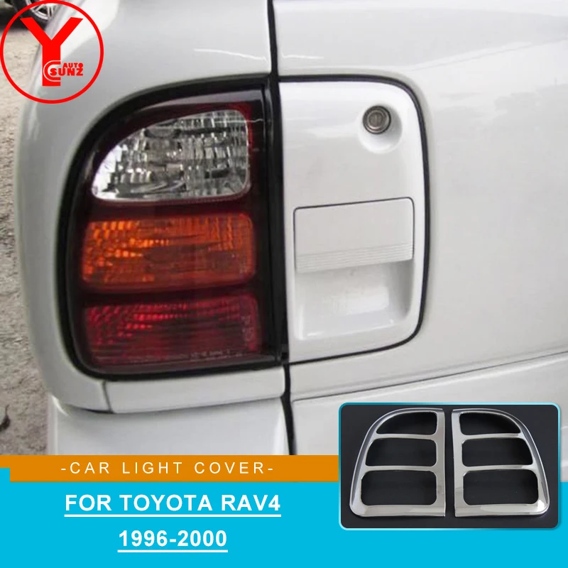 

Rear Lamp Cover For TOYOTA RAV4 1996 1997 1998 1999 2000 TailLight Trim Overlay ABS Chrome Back Frame Cover Accessories 1997