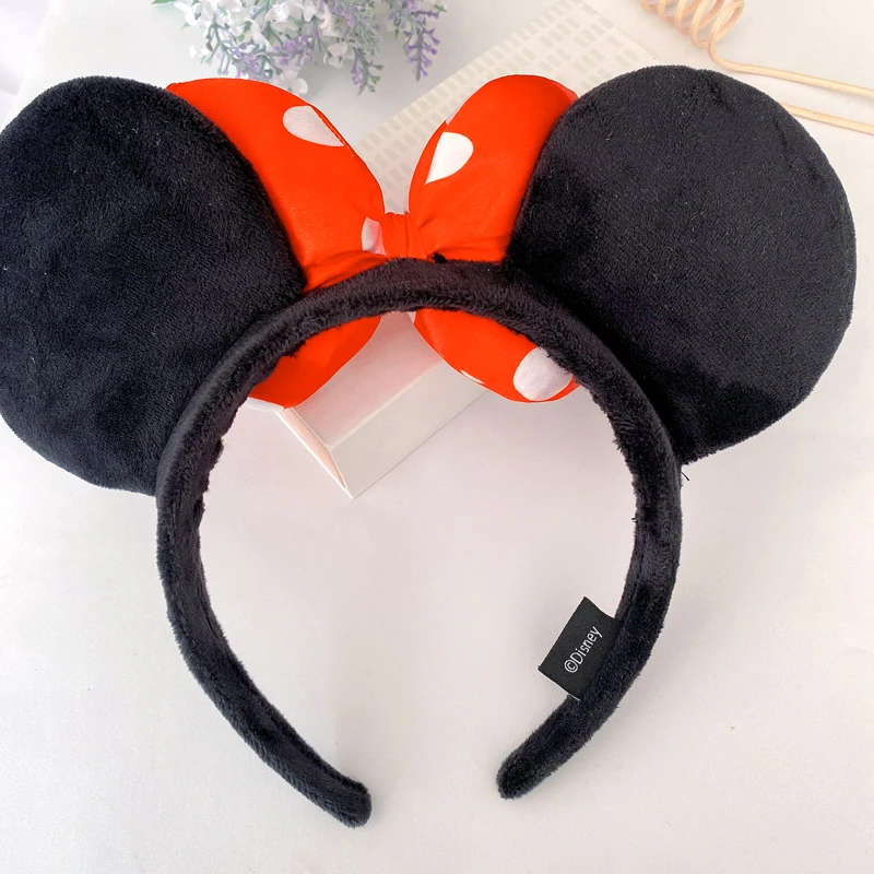 Disney Hair Bow Headband Minnie Mickey Mouse Polka Dot Bow DY black ear headband Christmas hair accessories